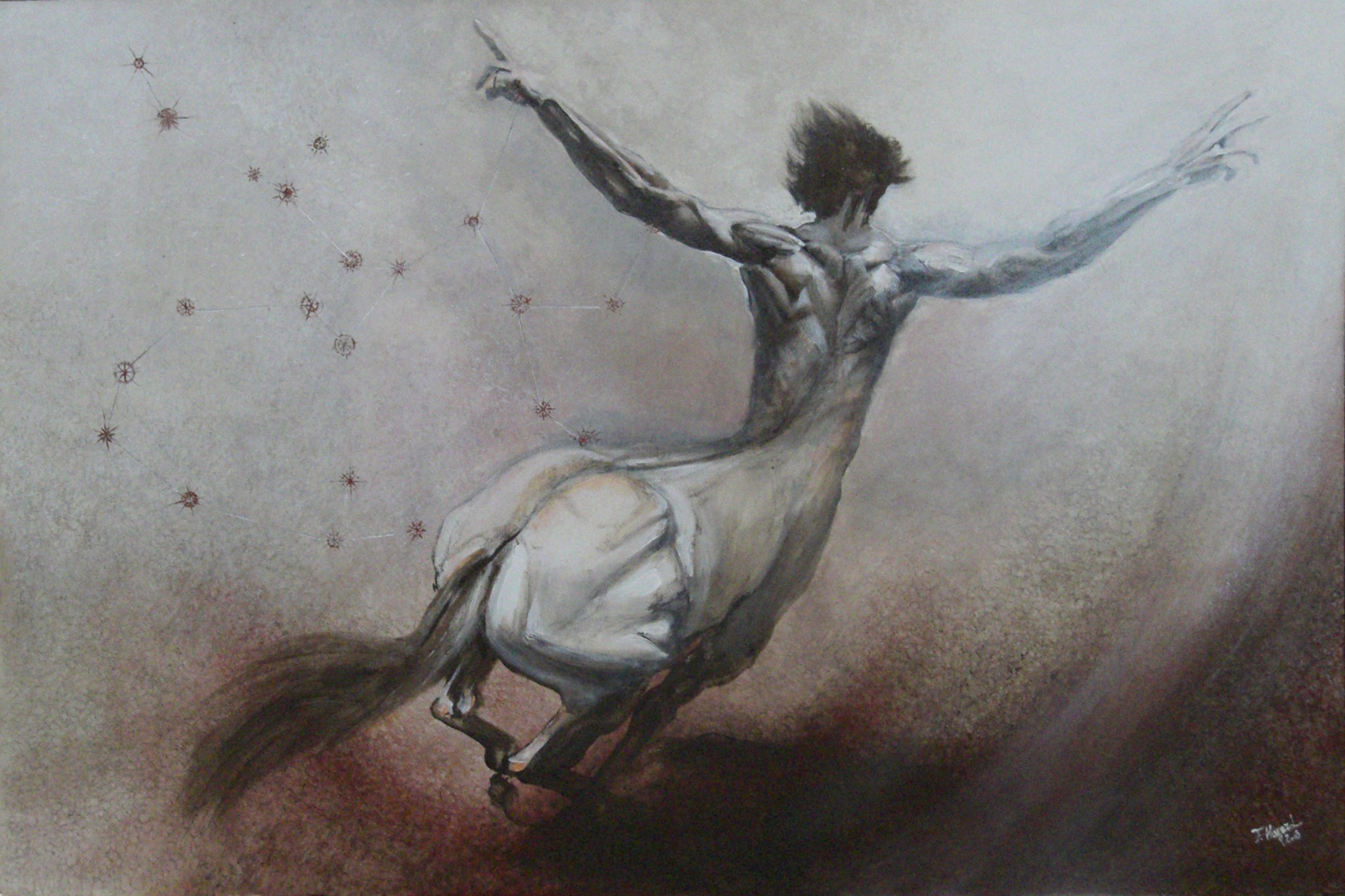 oeuvre de Florence Huyar représentant un centaure