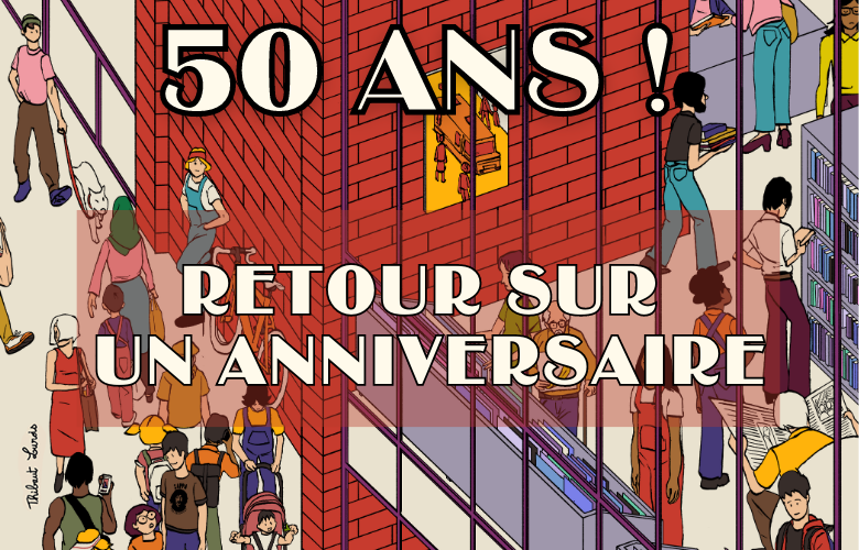 50 ans de la mediatheque affiche